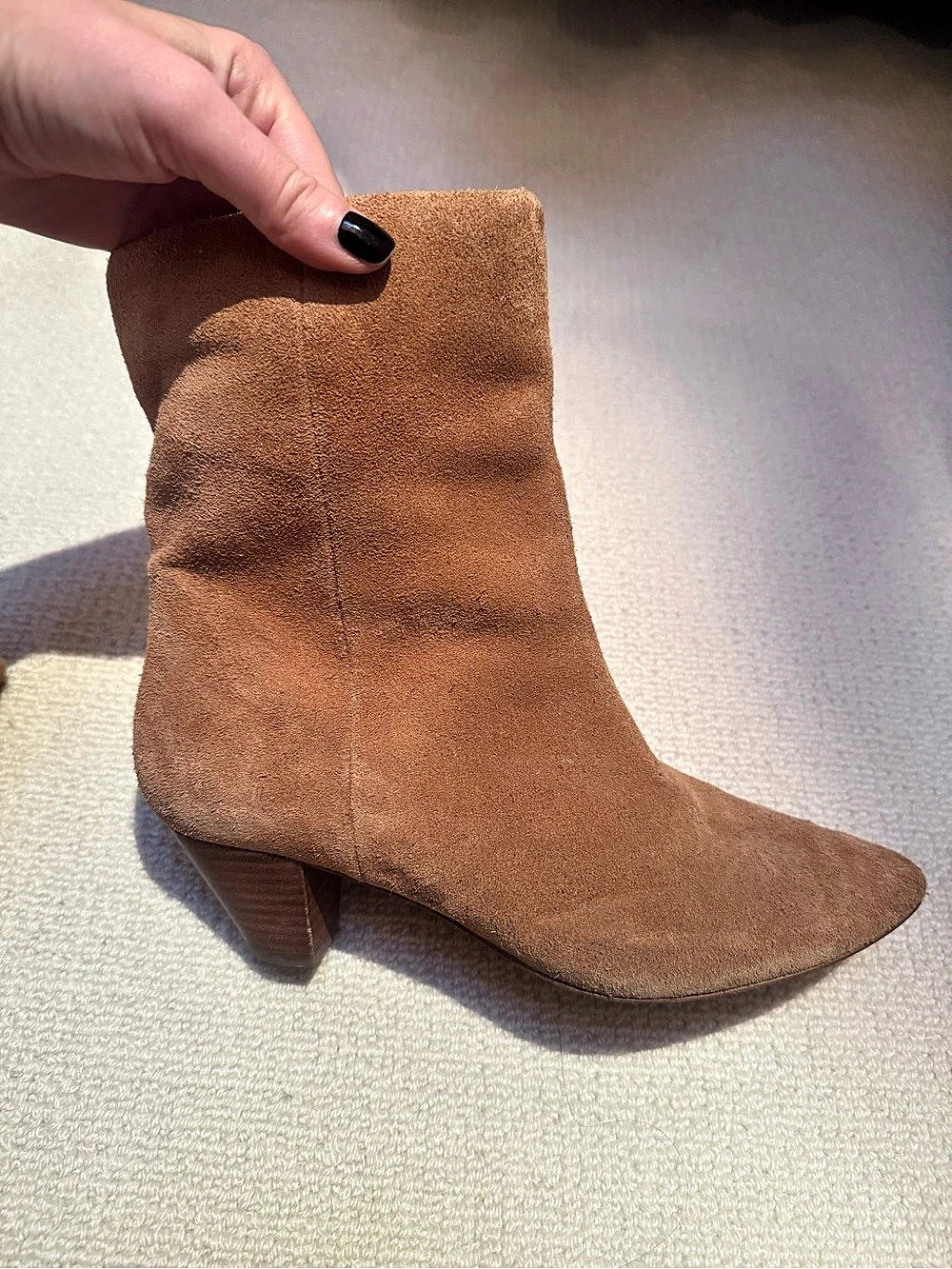 Something Navy Women's Brown Pointed Toe Booties
